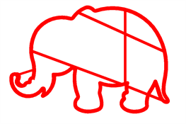 Слон с бивнем