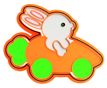 Заяц в морковной машинке